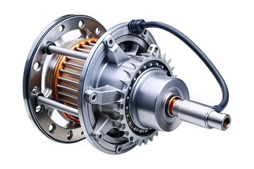 Powerful Electric Bike Rear Motor Aerial Photography, High Detail