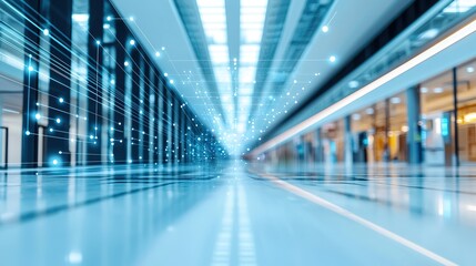 Fototapeta premium Showcase of smart interior design in modern office spaces a futuristic digital architecture perspective