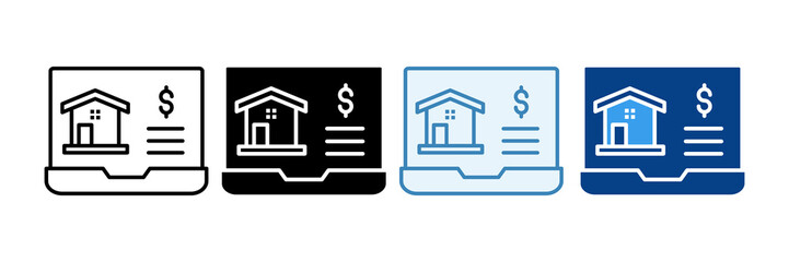 Real Estate Website Icon Set Multiple Style Collection