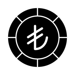 Turkish Lira Coin Icon