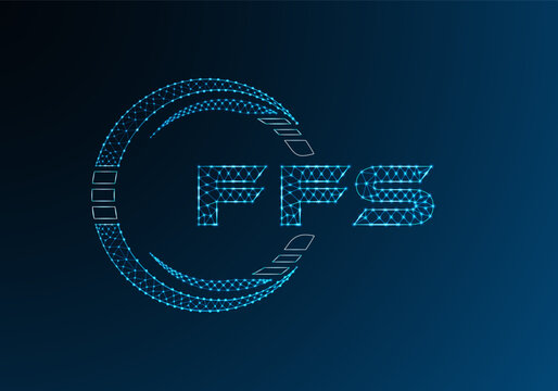 FFS low poly letter logo vector design. FFS lower poly logo design.