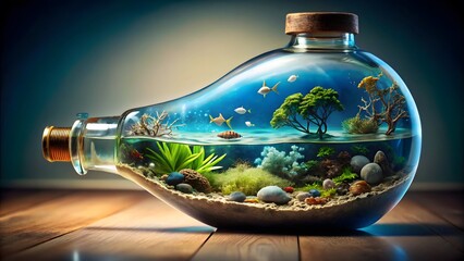 Miniature Ocean in a Bottle