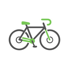 Obraz premium Eco-Friendly Bicycle - Green Bicycle Icon for Eco-Friendly Transportation Websites, Sustainable Mobility Apps, Environmental Blogs, and Urban Planning Presentations on Clean Transportation Solutions