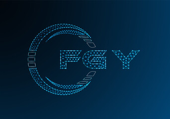 FGY low poly letter logo vector design. FGY lower poly logo design.