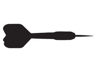 DART ICON SILHOUETTE WHITE BACKGROUND