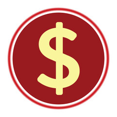 brown US dollar sign