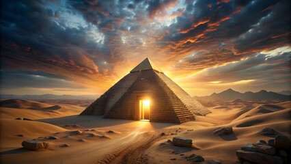 Pyramid Sunset Landscape
