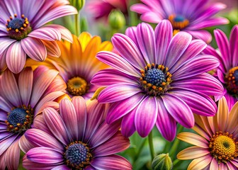 Obraz premium Spring Osteospermum Macro Photography - Vibrant Flowers Close-Up