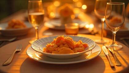 Creamy Pasta with Candlelight Ambience