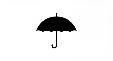 Obraz premium Simple black umbrella graphic design