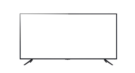 Blank Smart TV Isolated on Transparent PNG Background