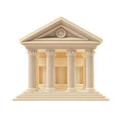 Obraz premium Classical Architecture Elegant Temple Facade with Corinthian Columns and Pediment
