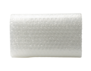 Bubble Wrap: Packaging Material with Air Bubbles, Transparent Background