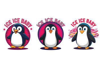 Fototapeta premium Vibrant Neon Penguin T-Shirt – 