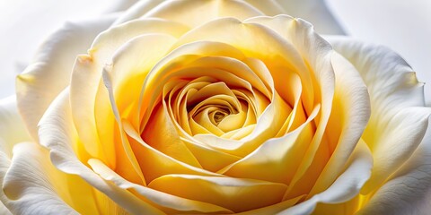 Tilt-Shift White Yellow Rose Closeup - Full Bloom