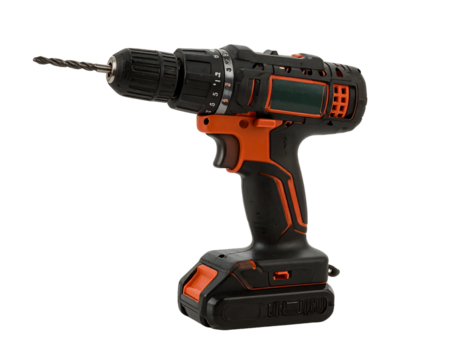 Cordless Drill: Power Tool Usage Guide with Transparent Background