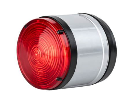 Red Round Light Shows Safety Features with Transparent Background