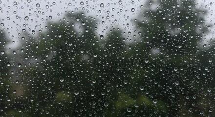 Obraz premium Rainy day view through a window