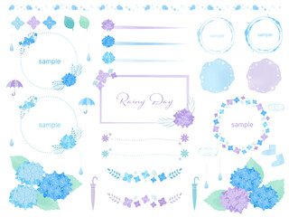 Hydrangea Frame – 水彩風あじさいの梅雨フレーム