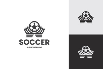 king soccer logo vector
