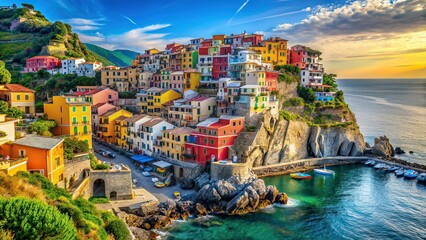 Vibrant Italian Coastal Town, Five Earths View