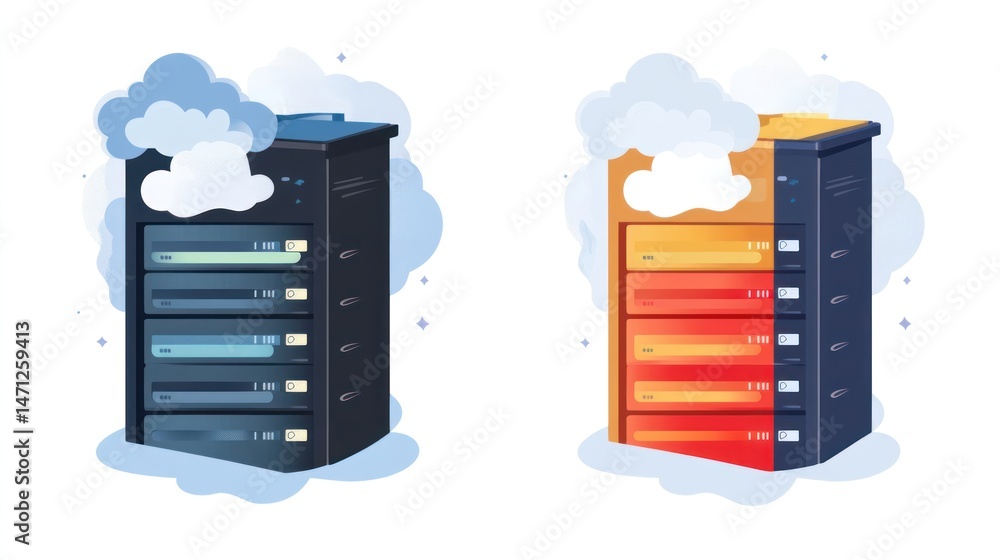 Poster cloud computing server data storage technology