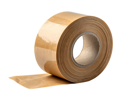 Unrolling Brown Paper Tape: A  Transparent Background Resource