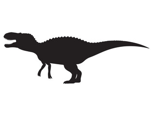 DINOSAUR SILHOUETTE WHITE BACKGROUND © Toseef