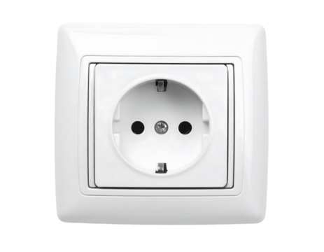 White Electrical Outlet, Power Socket, Plug, Installation Guide,  Transparent Background, Home Improvement