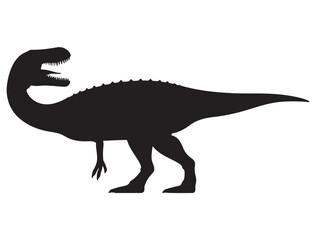 DINOSAUR SILHOUETTE WHITE BACKGROUND