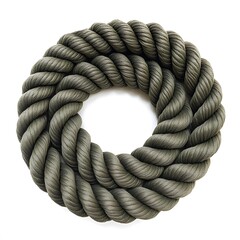 Olive Green Rope Circle.
