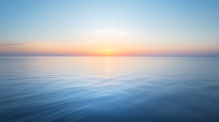 Obraz premium Calm ocean sunset sunrise seascape.