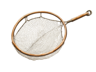 Fishing net scoop vintage antique illustration isolated object on transparent background