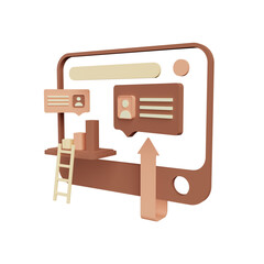 3D Illustration of Computer Networking