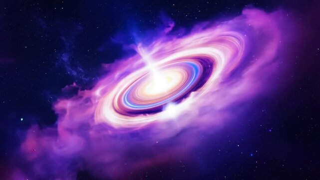 galaxy swirl in deep space with stars, bright spiral nebula cosmic background