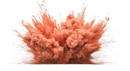 Png of An explosive cloud of vibrant pink powder bursting into the air, creating a dynamic and energetic visual spectacle.