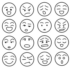 シンプルな表情の素材