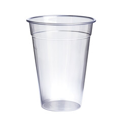  Empty clear plastic cup