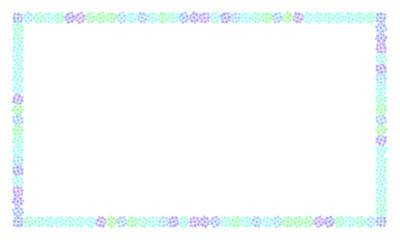 frame with flowers★可愛いブルー系パステルカラーの花柄フレーム