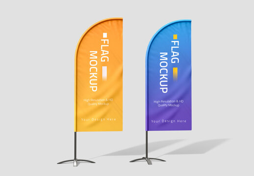 Flag Banner Mockup