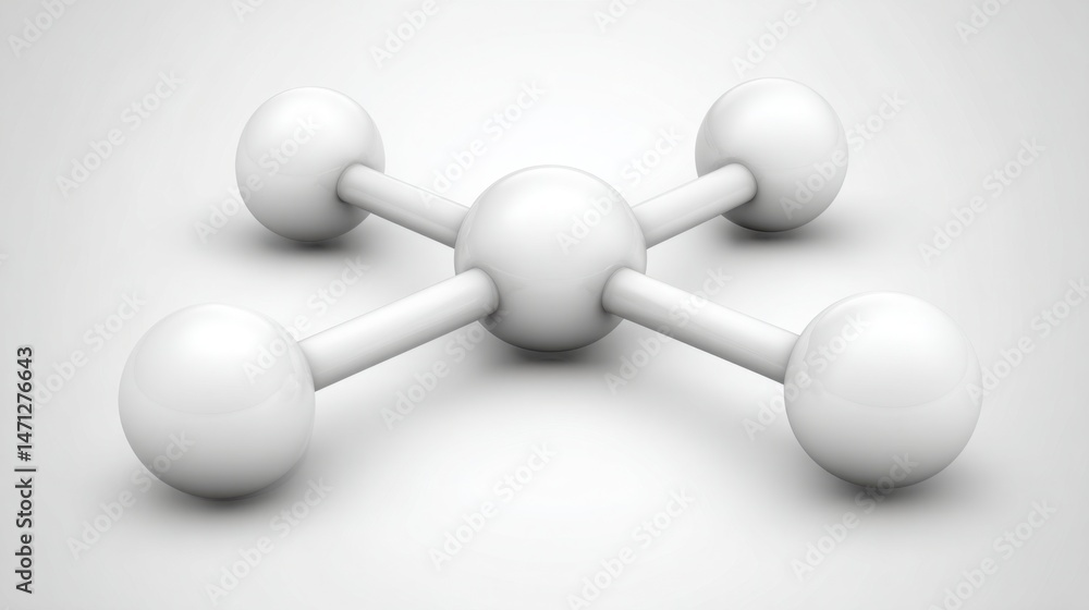 Poster conceptual illustration of intelligent cluster icon representing multi-unit ai cooperation and colla