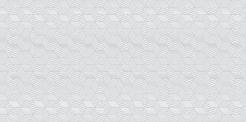 Abstract white and gray pattern minimal grid square line hexagons seamless hexagon polygonal pattern background vector. seamless bright white abstract honeycomb background.	
