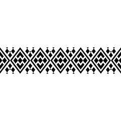 Stipe seamless geometric tribal pattern featuring repeating square shapes. Black and white ethnic design, ideal for wallpapers, fabrics, and modern digital art.