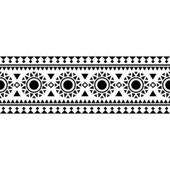 A Stripes circle horizontal seamless pattern with intricate tribal-inspired geometric designs in black and white. Great for branding, packaging, and home decor.	
