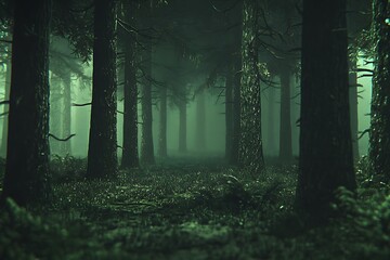 Eerie Enchantment: A Mystical Forest Path