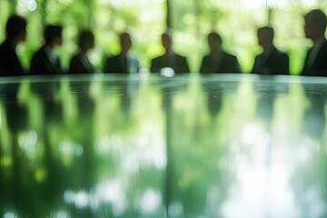 Blurred business meeting