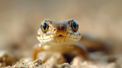Obraz premium Close-up of a snake's head