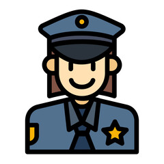 female police icon	