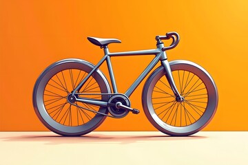 Fototapeta premium Design concept illustration poster design featuring a bike