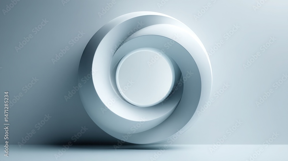Poster minimalist asset orbit icon concept depicting finance dynamics around a fixed point for enhanced str